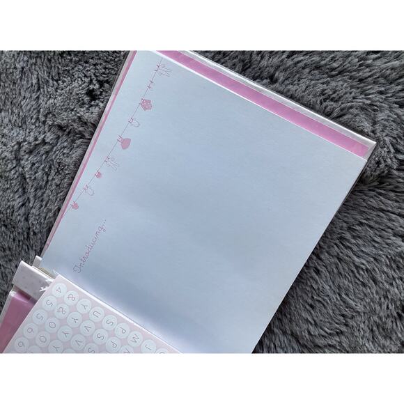 Pearhead Gingham Baby Memory Book Clean-Touch Ink Pad Pink - Picture 7 of 11